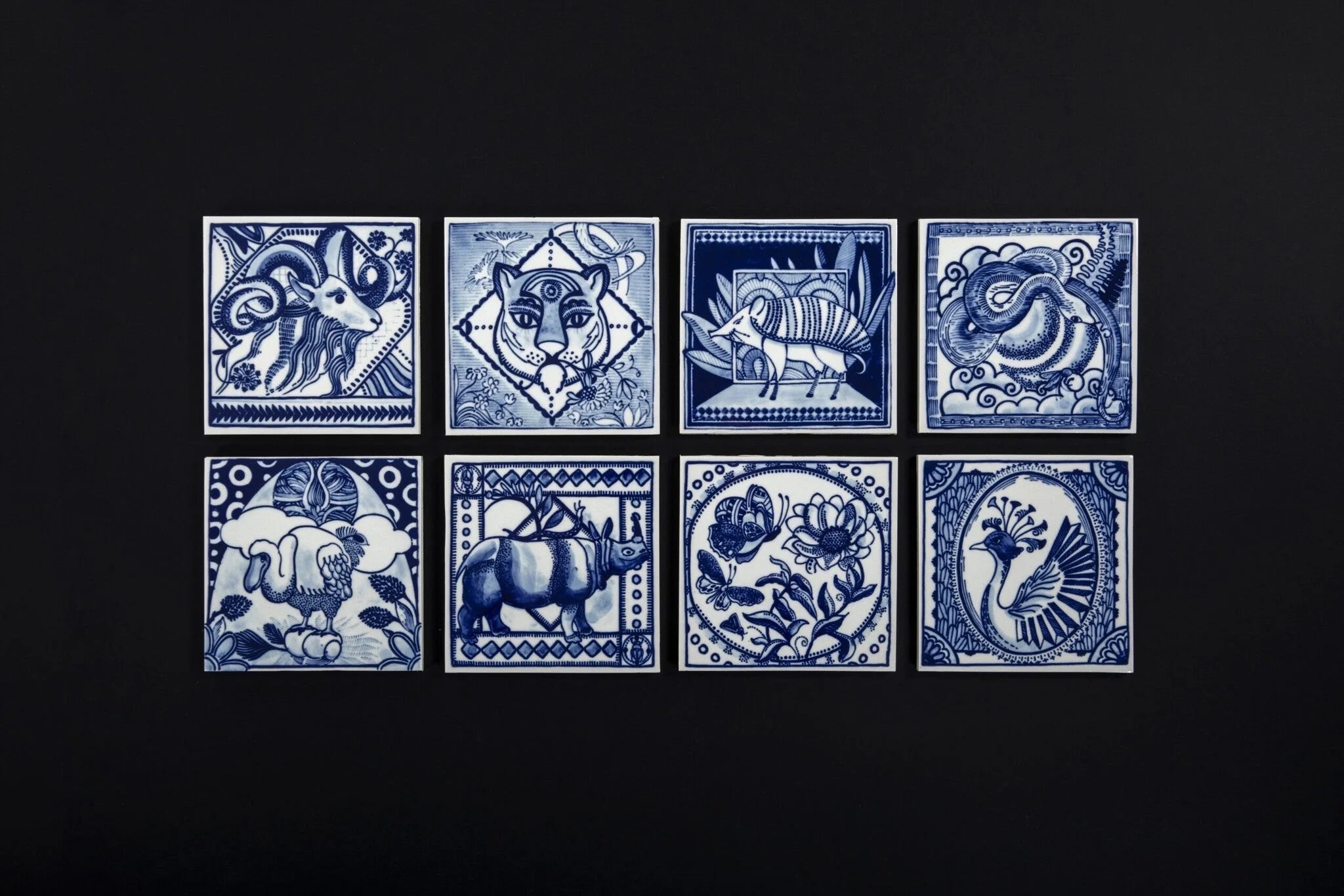 Royal Delft tegel the Extinct Animals