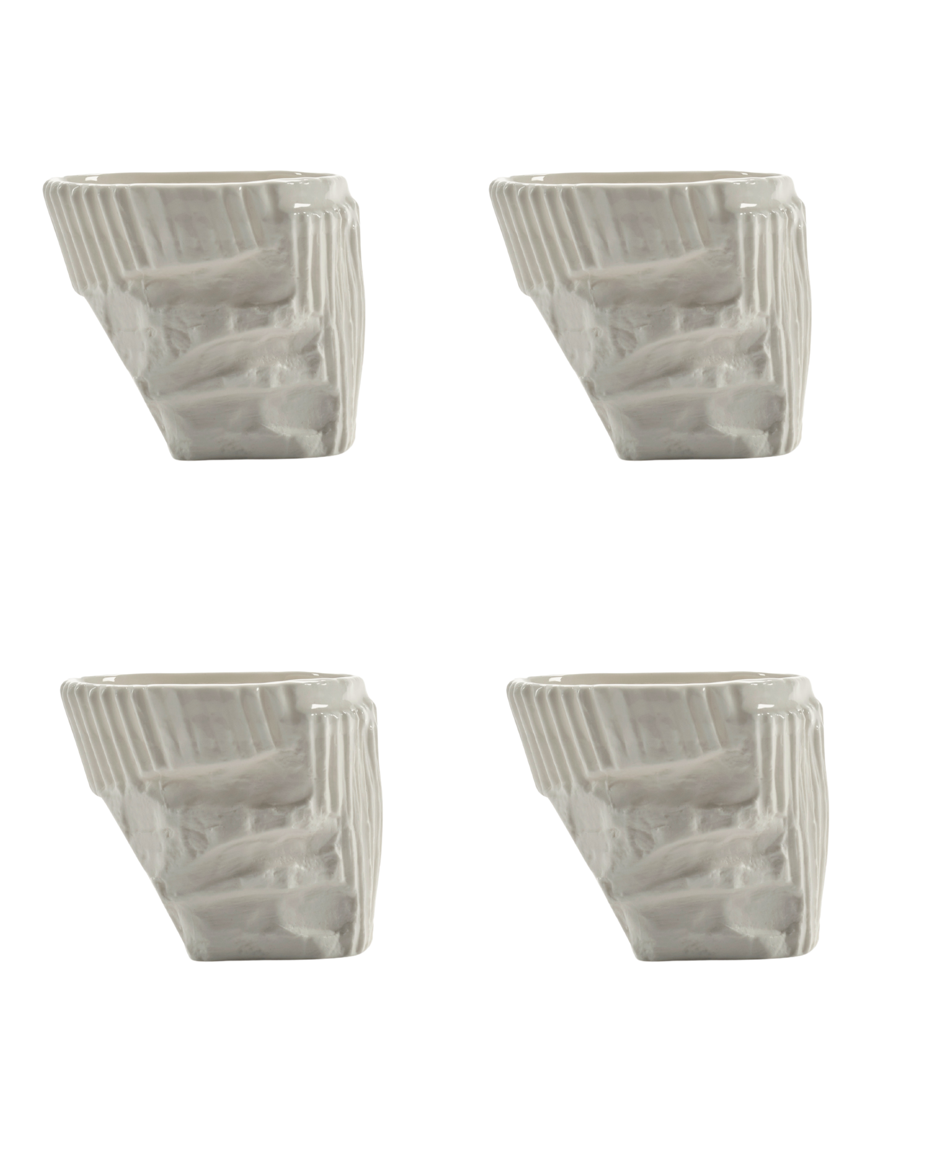 Kop I Gebroken Wit set van 4 by white dirt artifacts