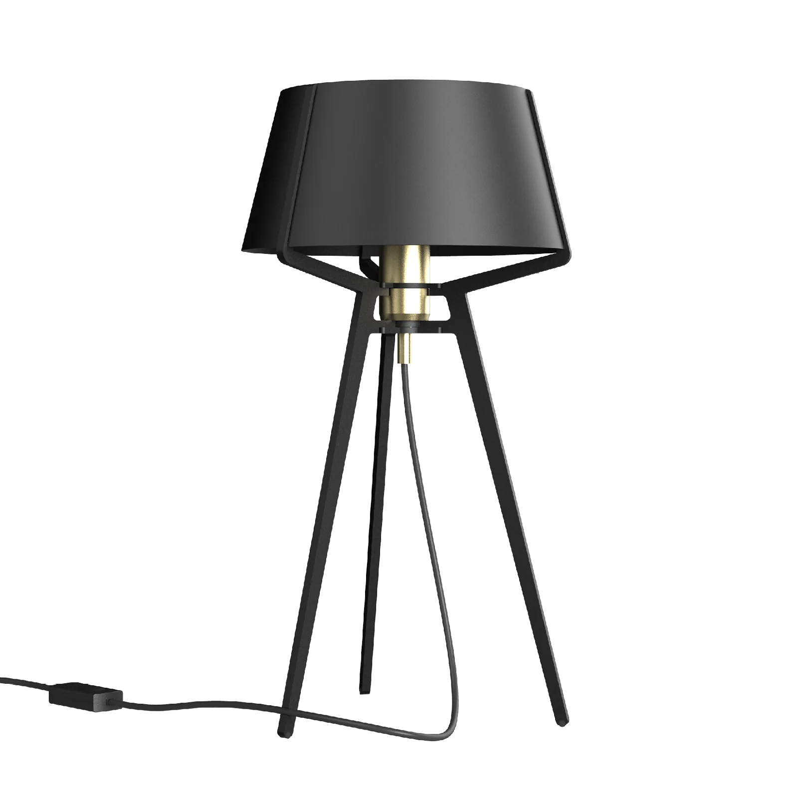Tonone Bella tafellamp met messing fitting - smokey black