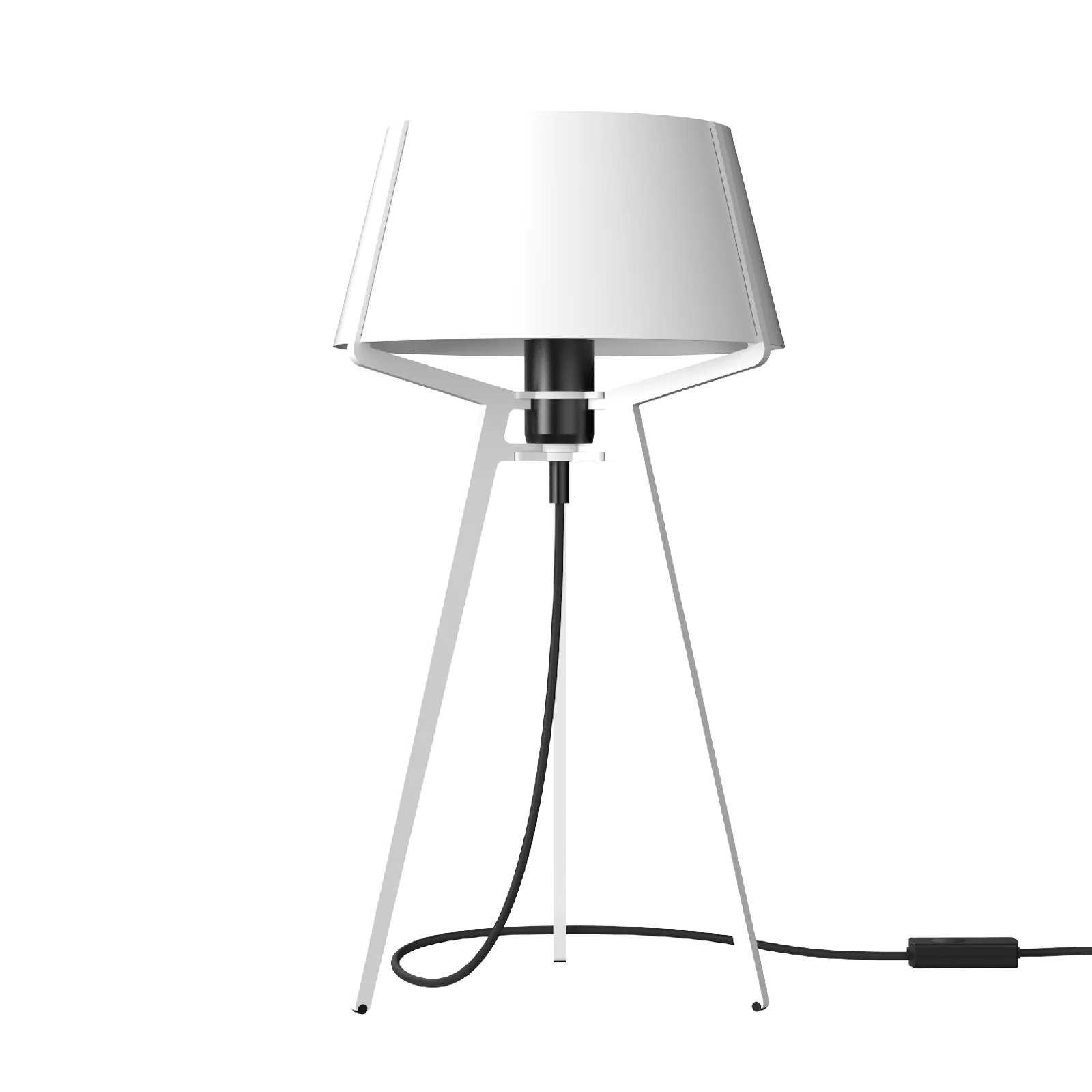 Tonone Bella tafellamp met zwarte fitting - pure white