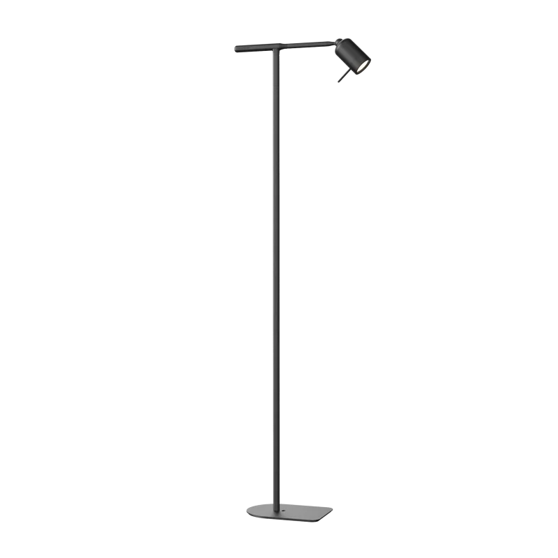 Tonone spot ONE - vloerarmatuur recht - smokey black + knob