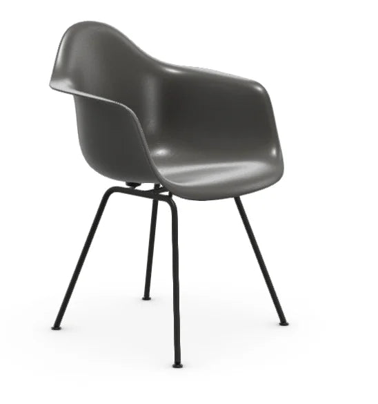 vitra Eames Fiberglass Armchair DAX - zwart onderstel - elephant hide grey