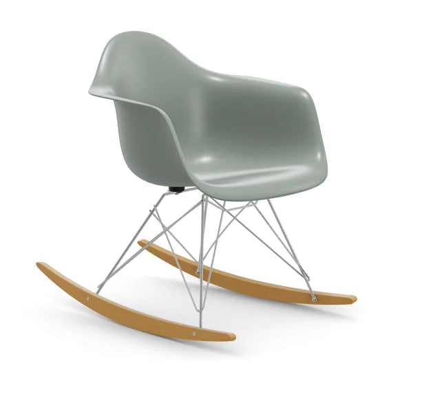 vitra Eames Fiberglass Armchair RAR - verchroomd onderstel - sea foam green - licht