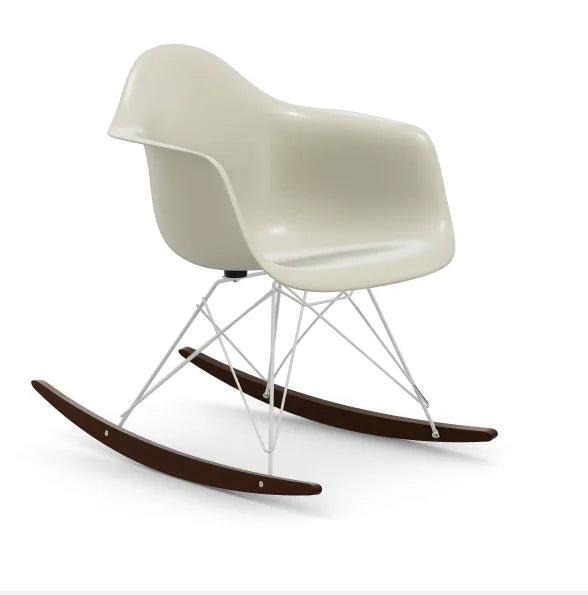 vitra Eames Fiberglass Armchair RAR - wit onderstel - parchment - donker