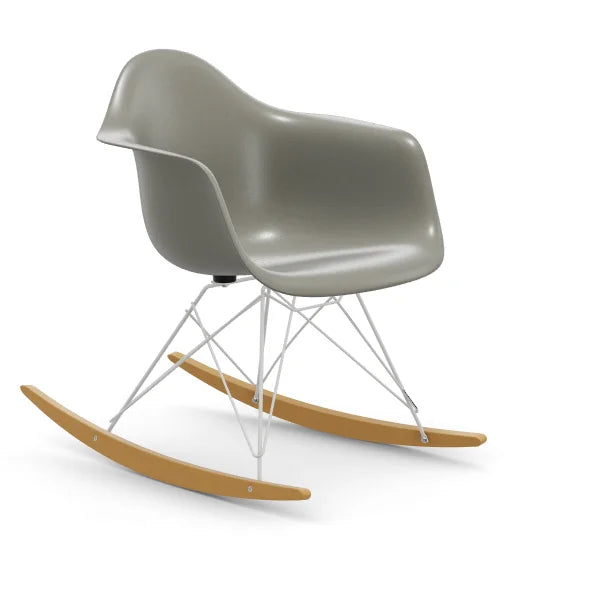 vitra Eames Fiberglass Armchair RAR - wit onderstel - raw umber - licht