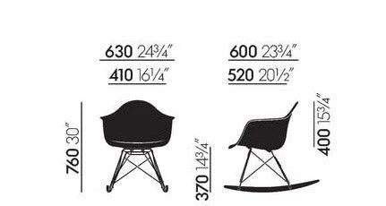 vitra Eames Fiberglass Armchair RAR - zwart onderstel