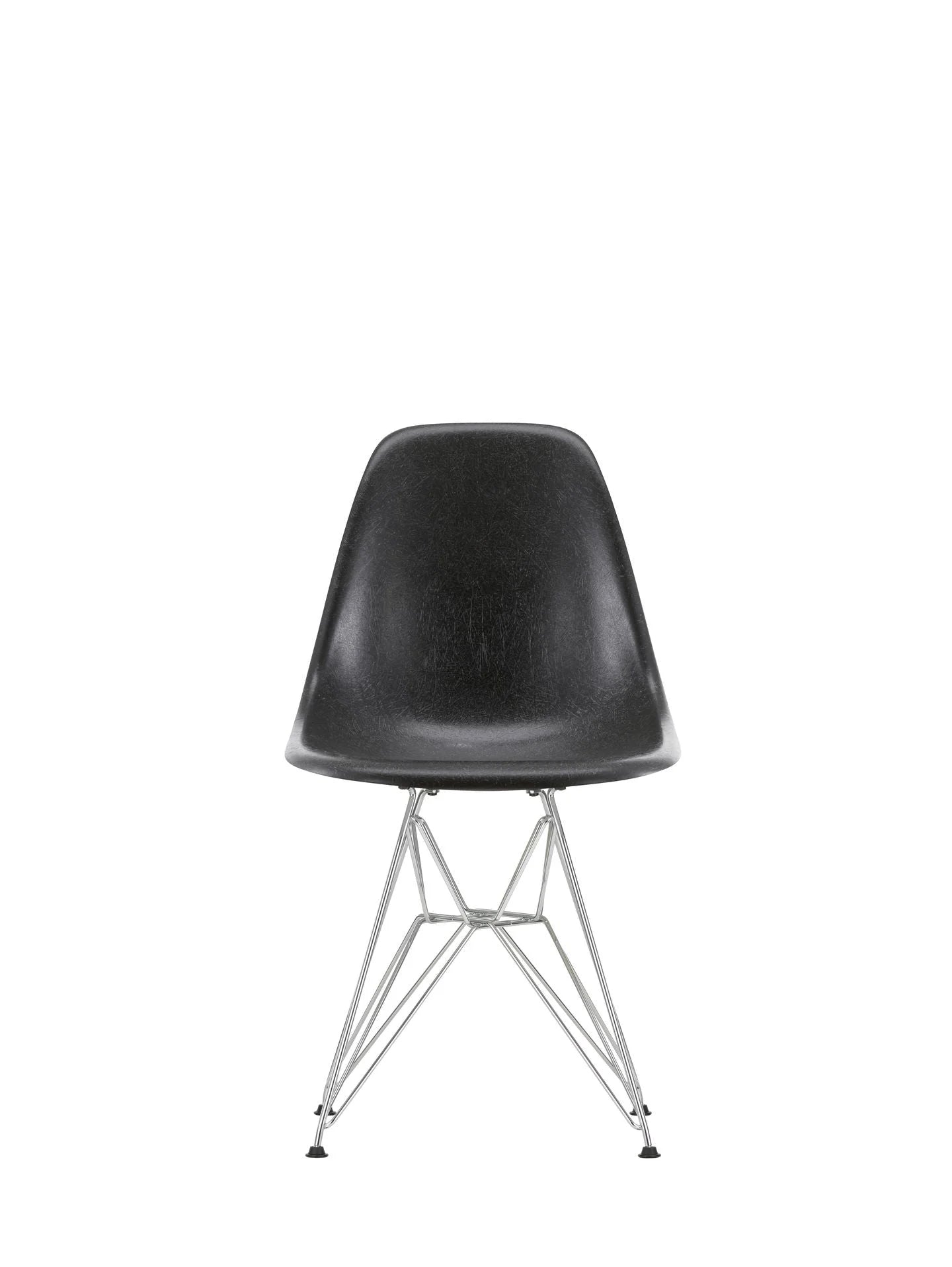 vitra Eames Fiberglass Side chair DSR - verchroomd onderstel - elephant hide grey