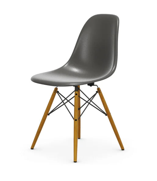 vitra Eames Fiberglass Side chair DSW - essen onderstel - elephant hide grey