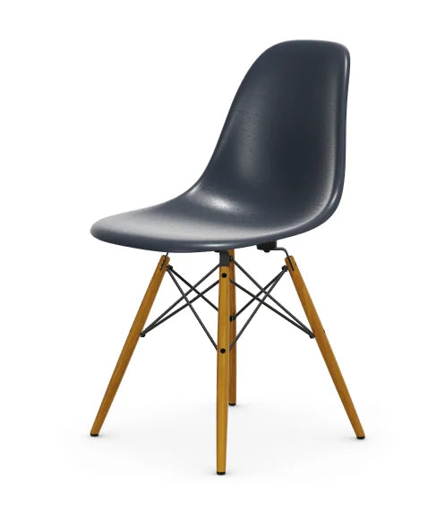vitra Eames Fiberglass Side chair DSW - essen onderstel - Navy Blue