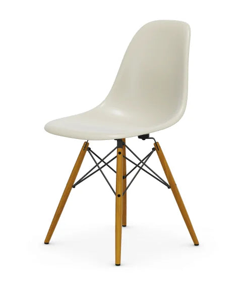 vitra Eames Fiberglass Side chair DSW - essen onderstel - parchment