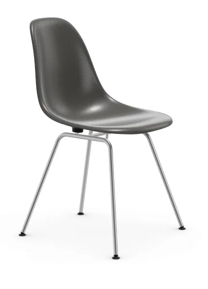 vitra Eames Fiberglass Side chair DSX - verchroomd onderstel - elephant hide grey
