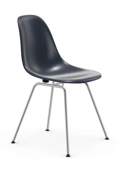 vitra Eames Fiberglass Side chair DSX - verchroomd onderstel - Navy Blue