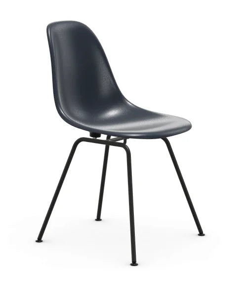 vitra Eames Fiberglass Side chair DSX - zwart onderstel - Navy Blue