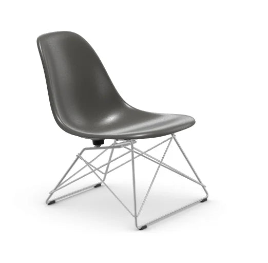 vitra Eames Fiberglass Side chair LSR - verchroomd onderstel - elephant hide grey