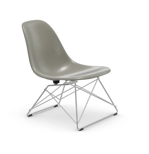 vitra Eames Fiberglass Side chair LSR - verchroomd onderstel - raw umber