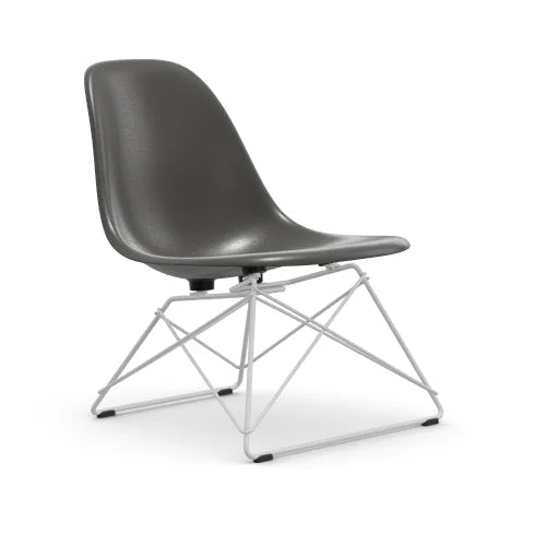 vitra Eames Fiberglass Side chair LSR - wit onderstel - elephant hide grey