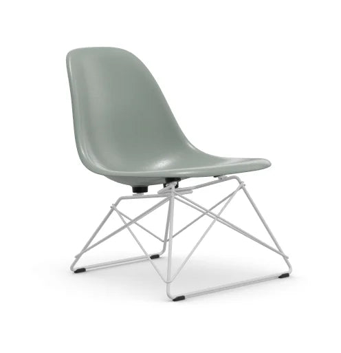 vitra Eames Fiberglass Side chair LSR - wit onderstel - sea foam green