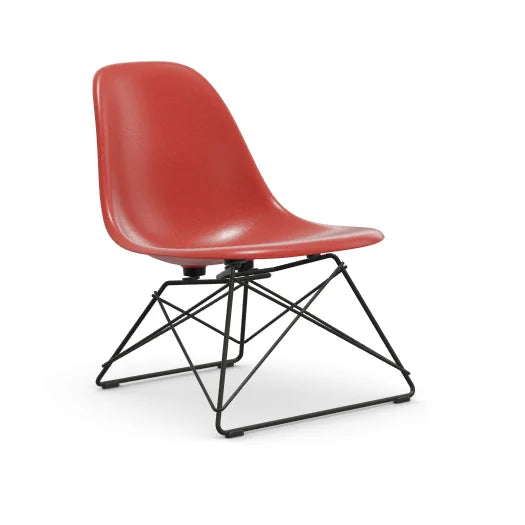 vitra Eames Fiberglass Side chair LSR - zwart onderstel - classic red