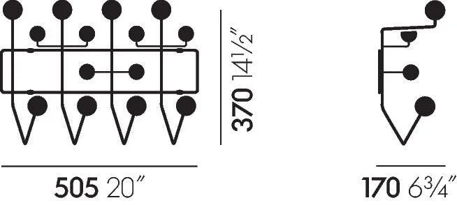 vitra Eames kapstok ’hang it all’ warm wit