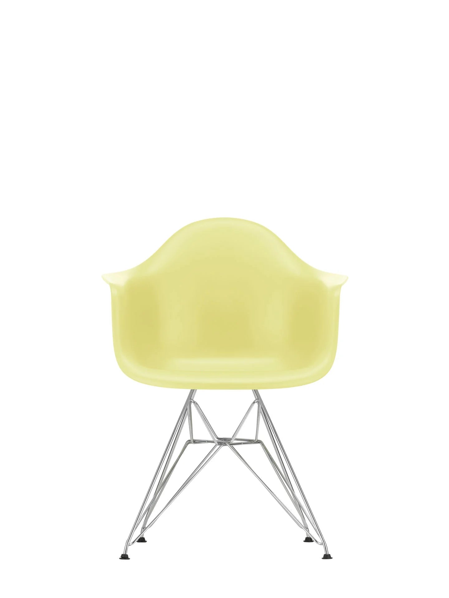 vitra Eames Plastic Armchair DAR RE - verchroomd onderstel - citron RE
