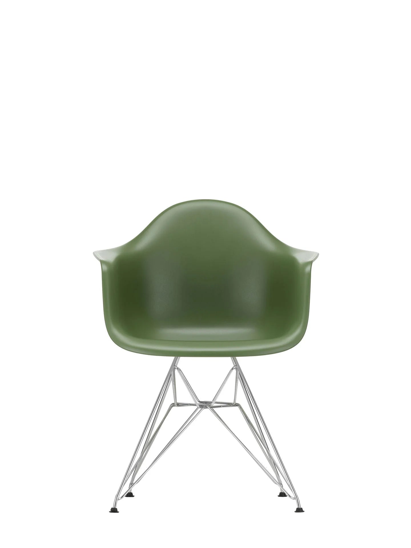 vitra Eames Plastic Armchair DAR RE - verchroomd onderstel - forest green RE