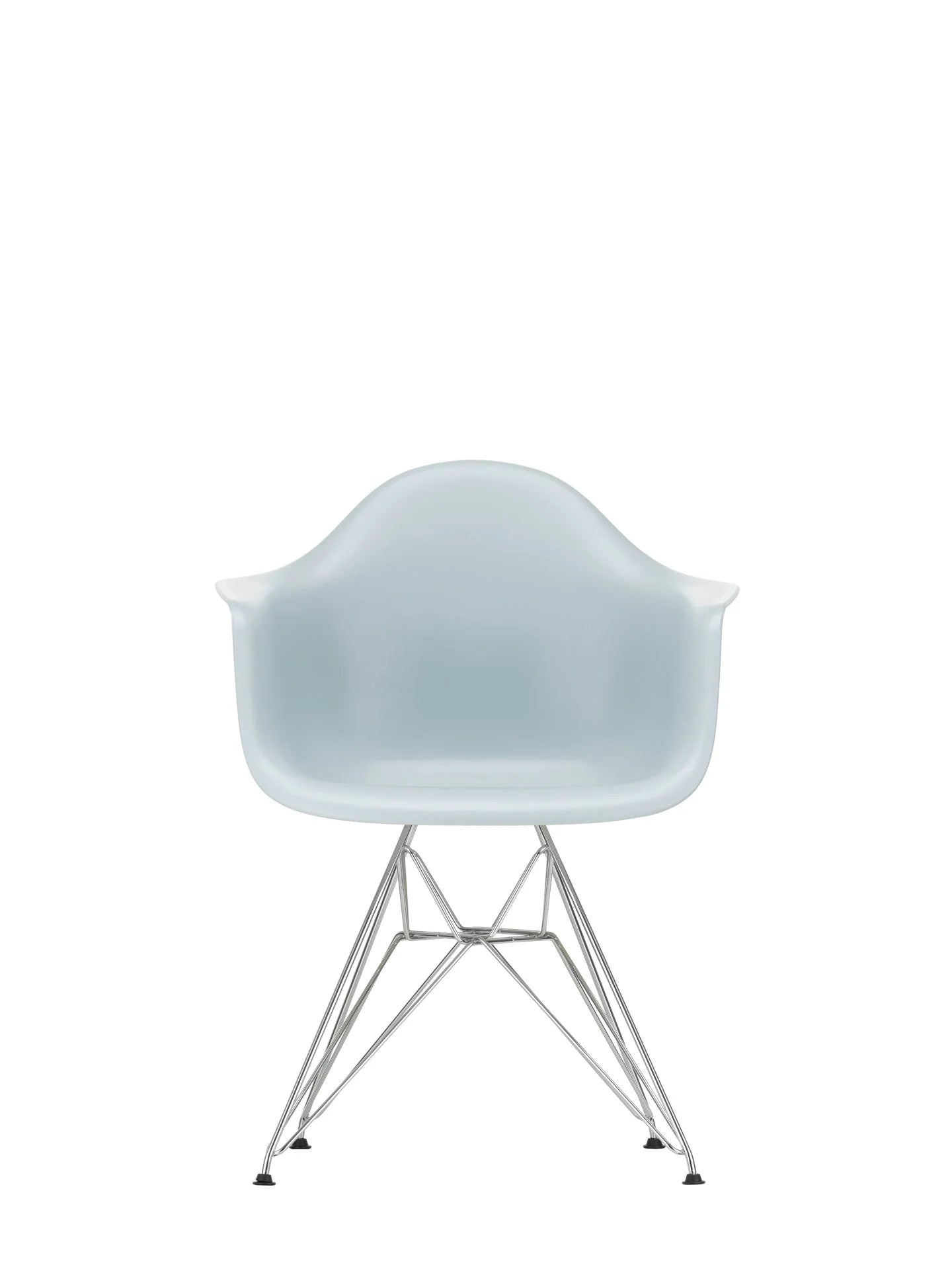 vitra Eames Plastic Armchair DAR RE - verchroomd onderstel - ice grey RE
