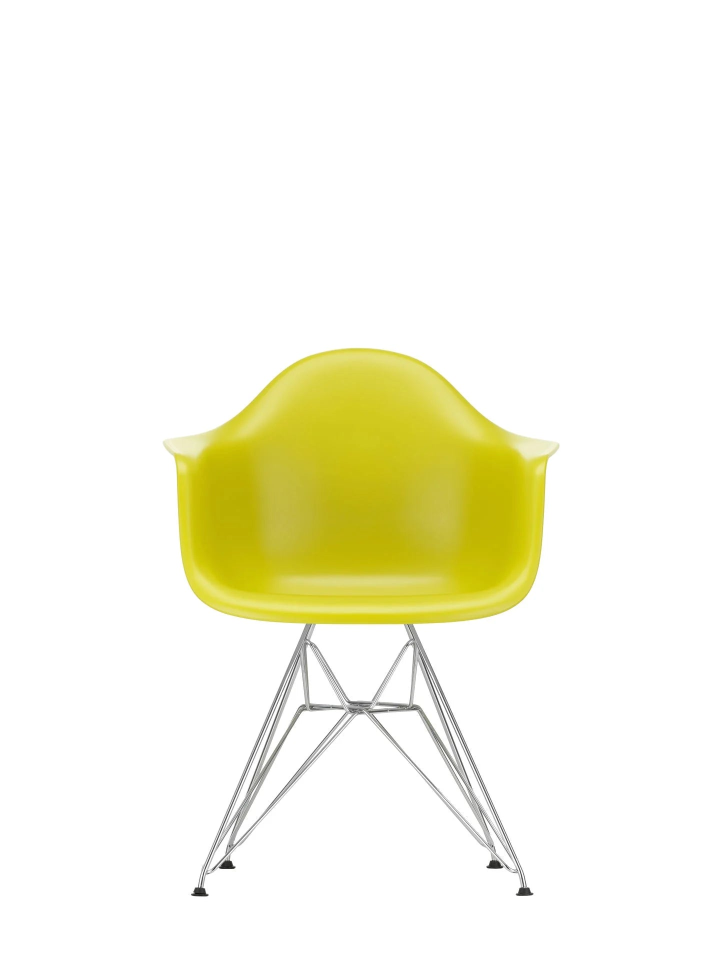vitra Eames Plastic Armchair DAR RE - verchroomd onderstel - mustard RE