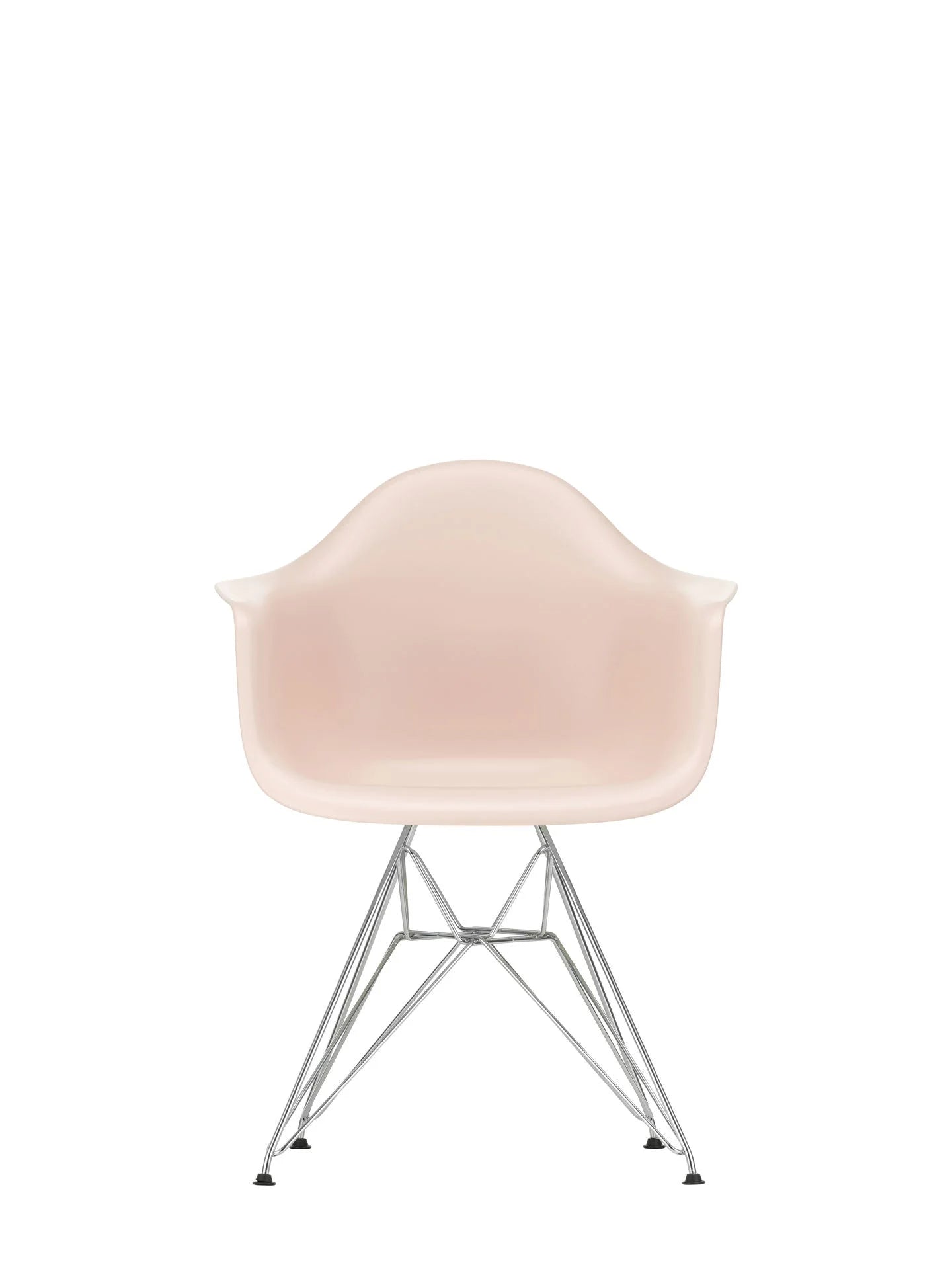 vitra Eames Plastic Armchair DAR RE - verchroomd onderstel - pale rose RE
