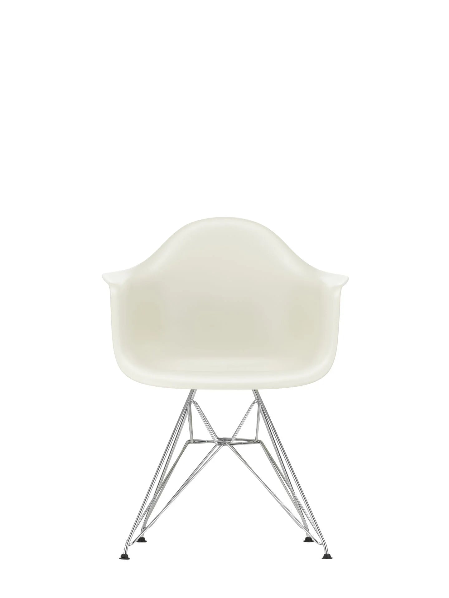 vitra Eames Plastic Armchair DAR RE - verchroomd onderstel - pebble RE