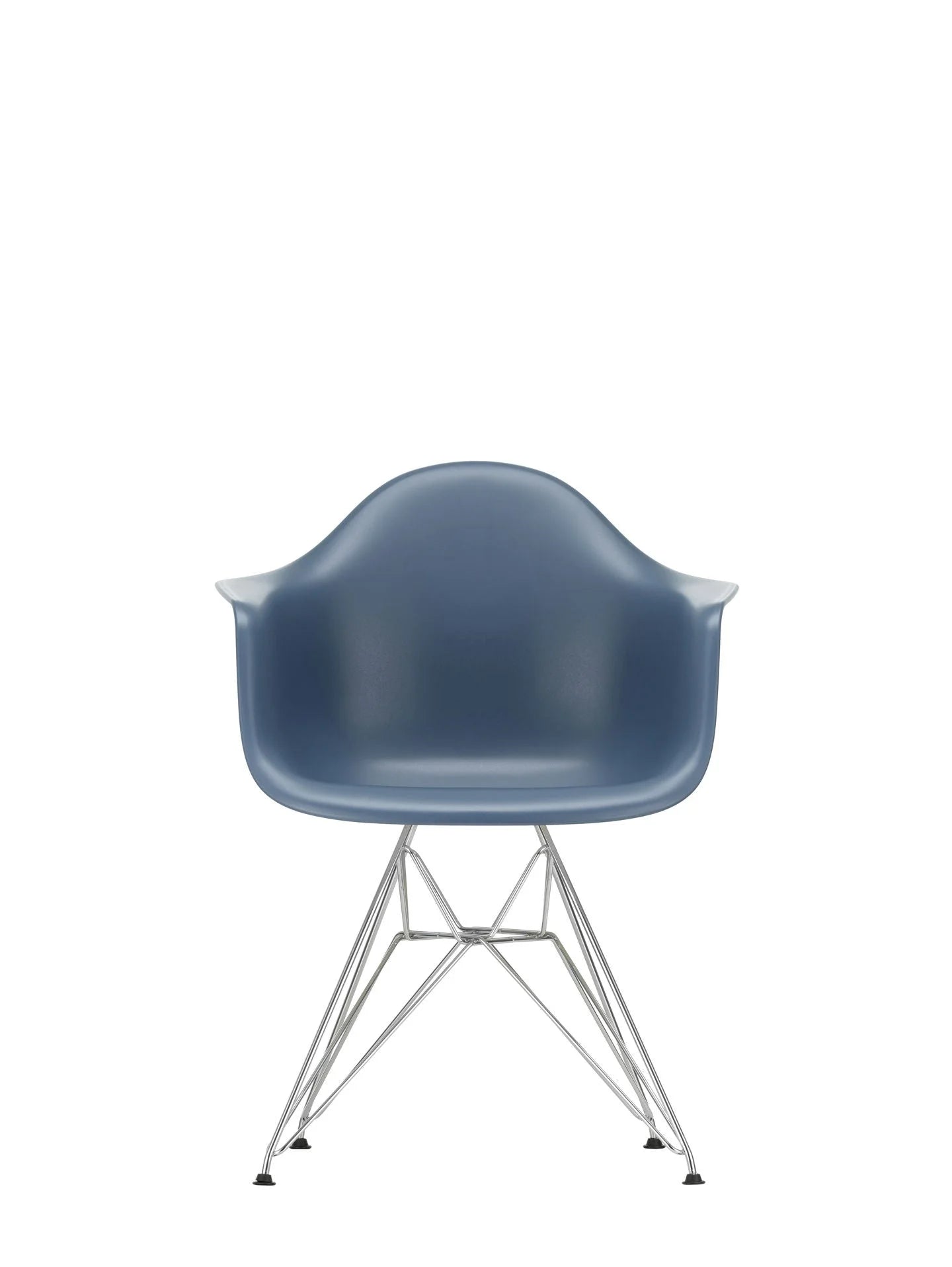 vitra Eames Plastic Armchair DAR RE - verchroomd onderstel - sea blue RE