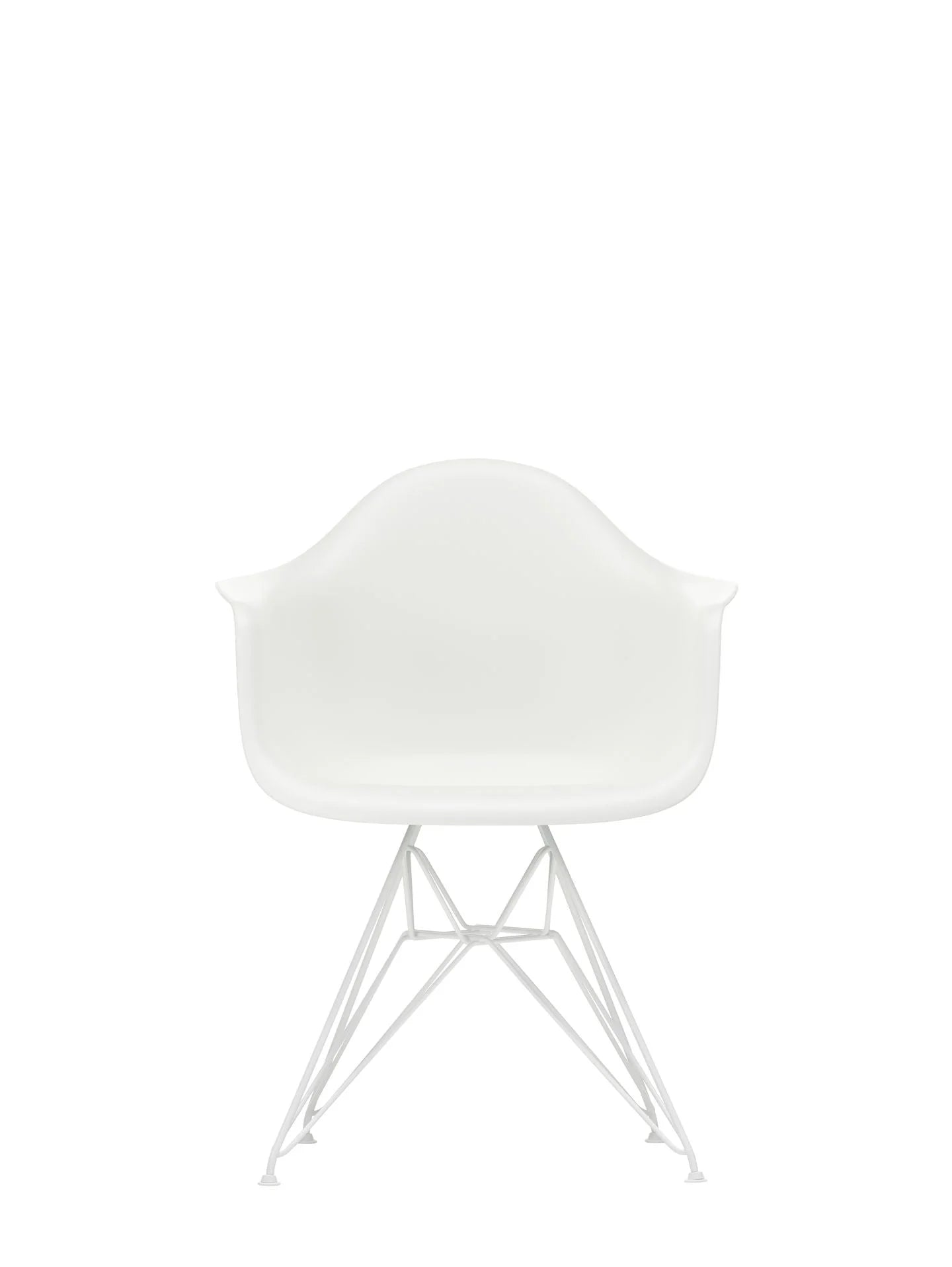 vitra Eames Plastic Armchair DAR RE - wit onderstel