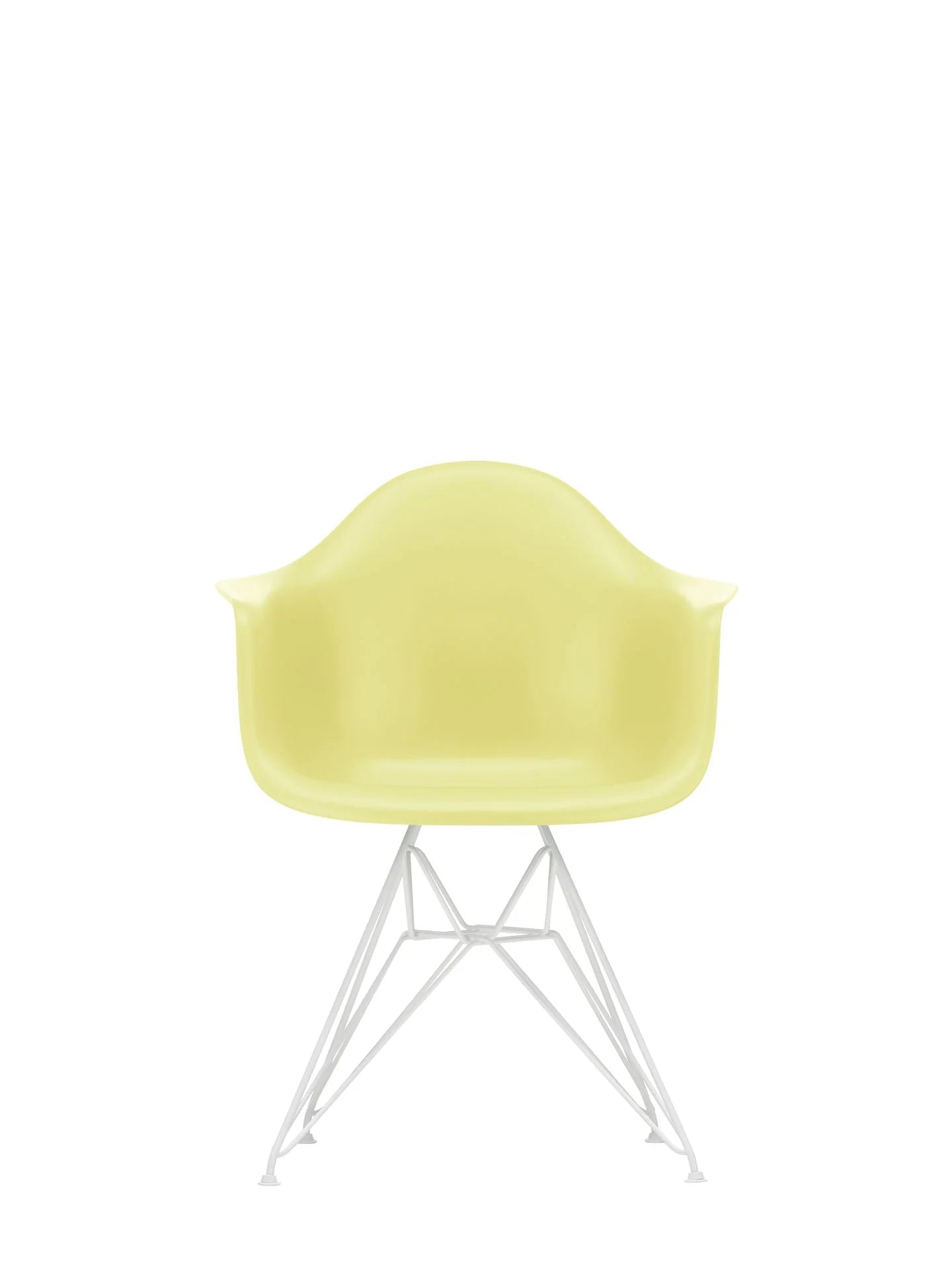 vitra Eames Plastic Armchair DAR RE - wit onderstel - citron RE