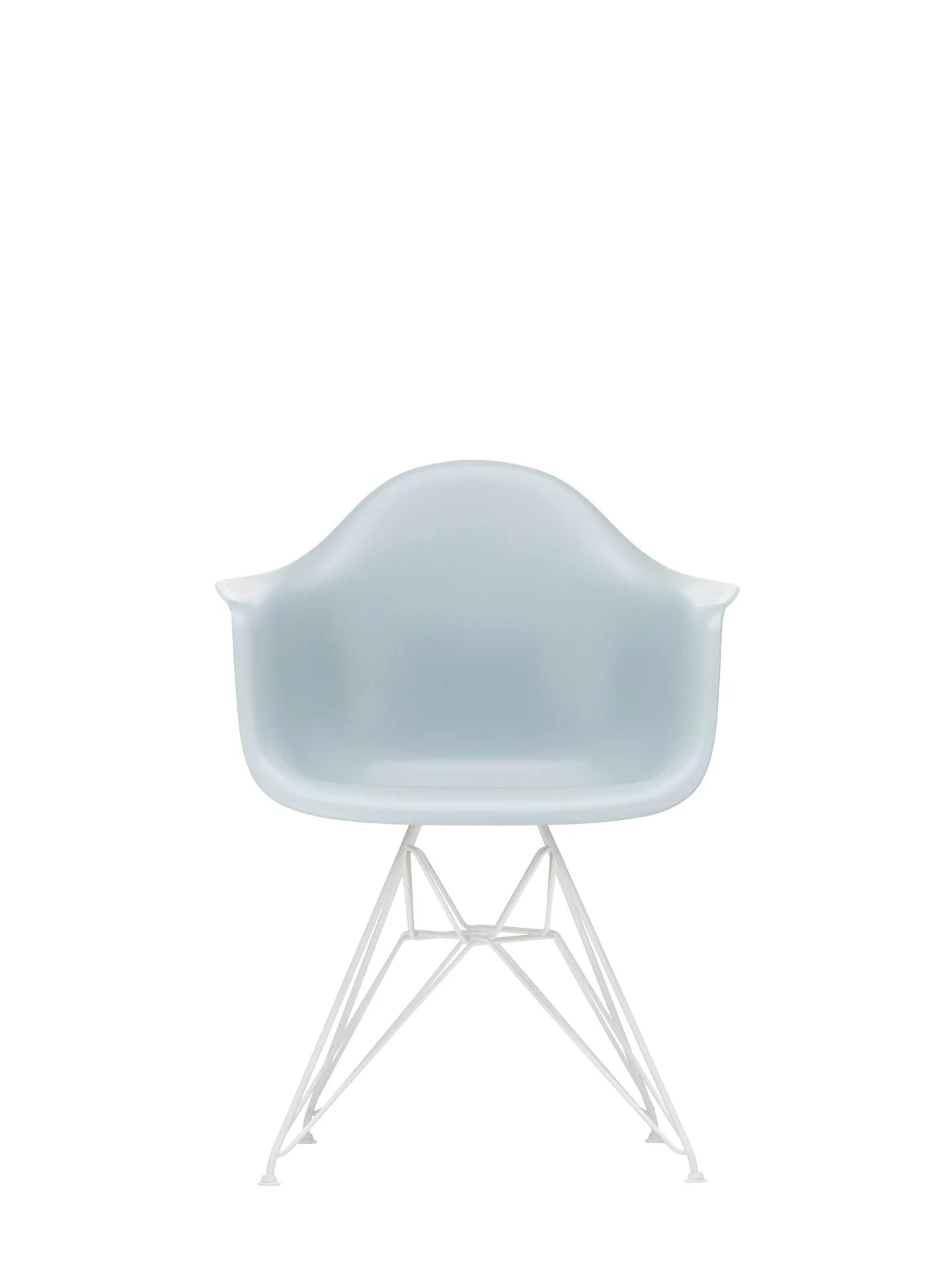 vitra Eames Plastic Armchair DAR RE - wit onderstel - ice grey RE