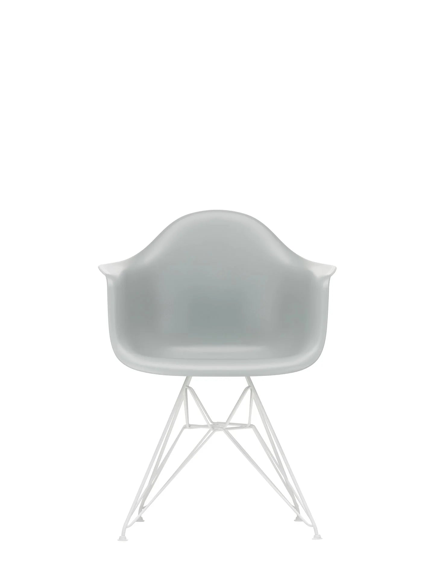 vitra Eames Plastic Armchair DAR RE - wit onderstel - Light Grey RE