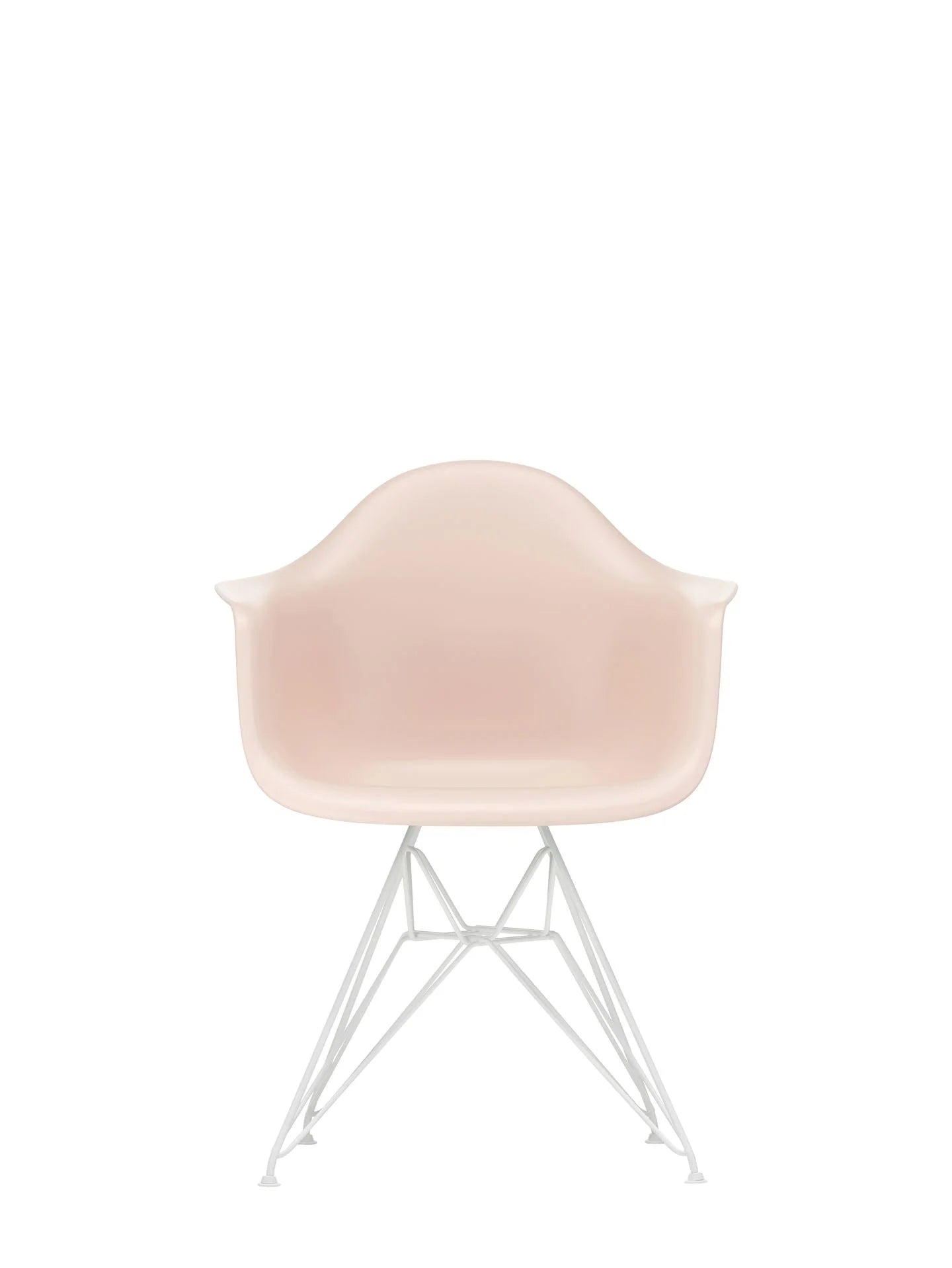 vitra Eames Plastic Armchair DAR RE - wit onderstel - pale rose RE