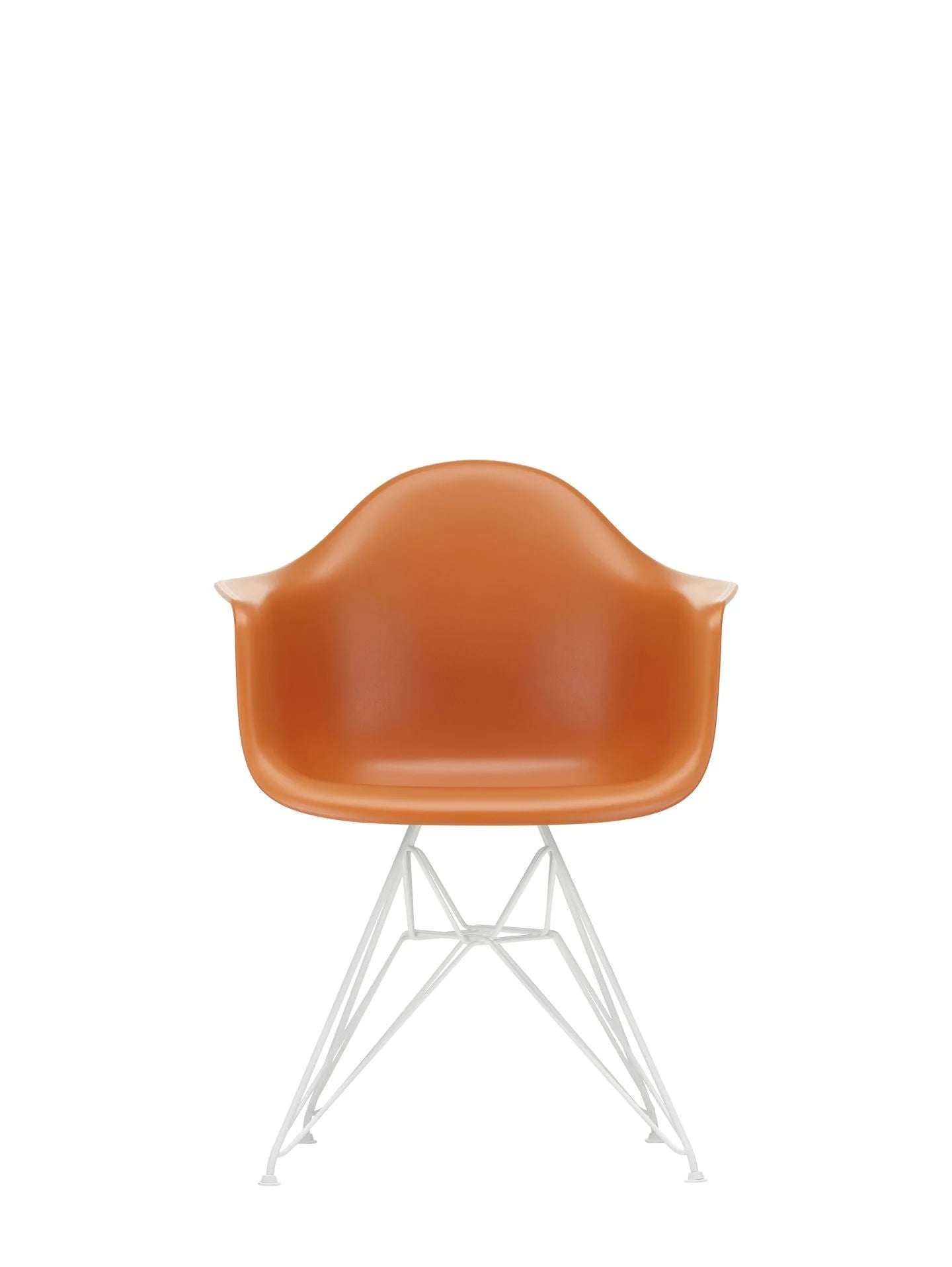 vitra Eames Plastic Armchair DAR RE - wit onderstel - Rusty Orange RE