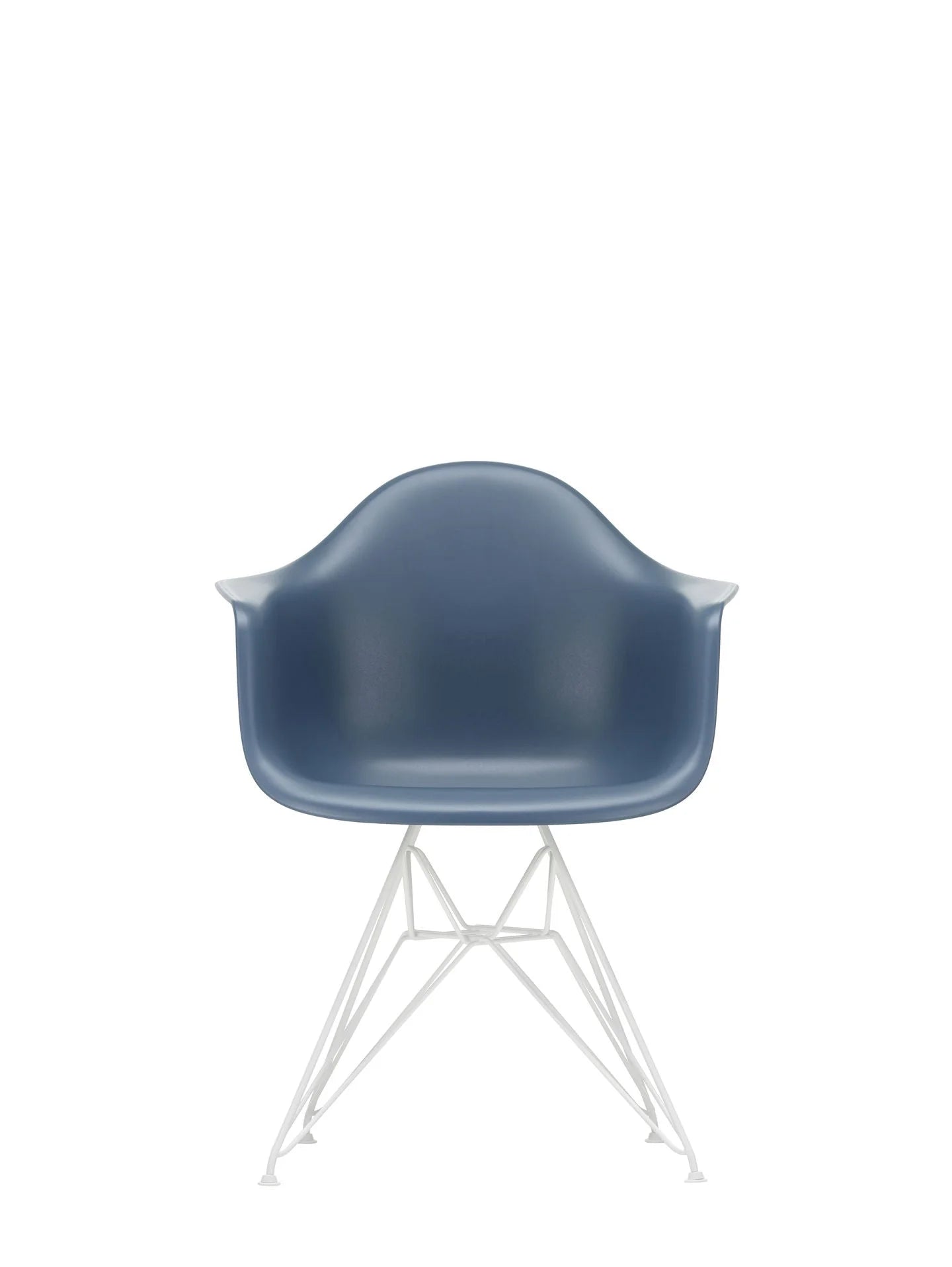 vitra Eames Plastic Armchair DAR RE - wit onderstel - sea blue RE