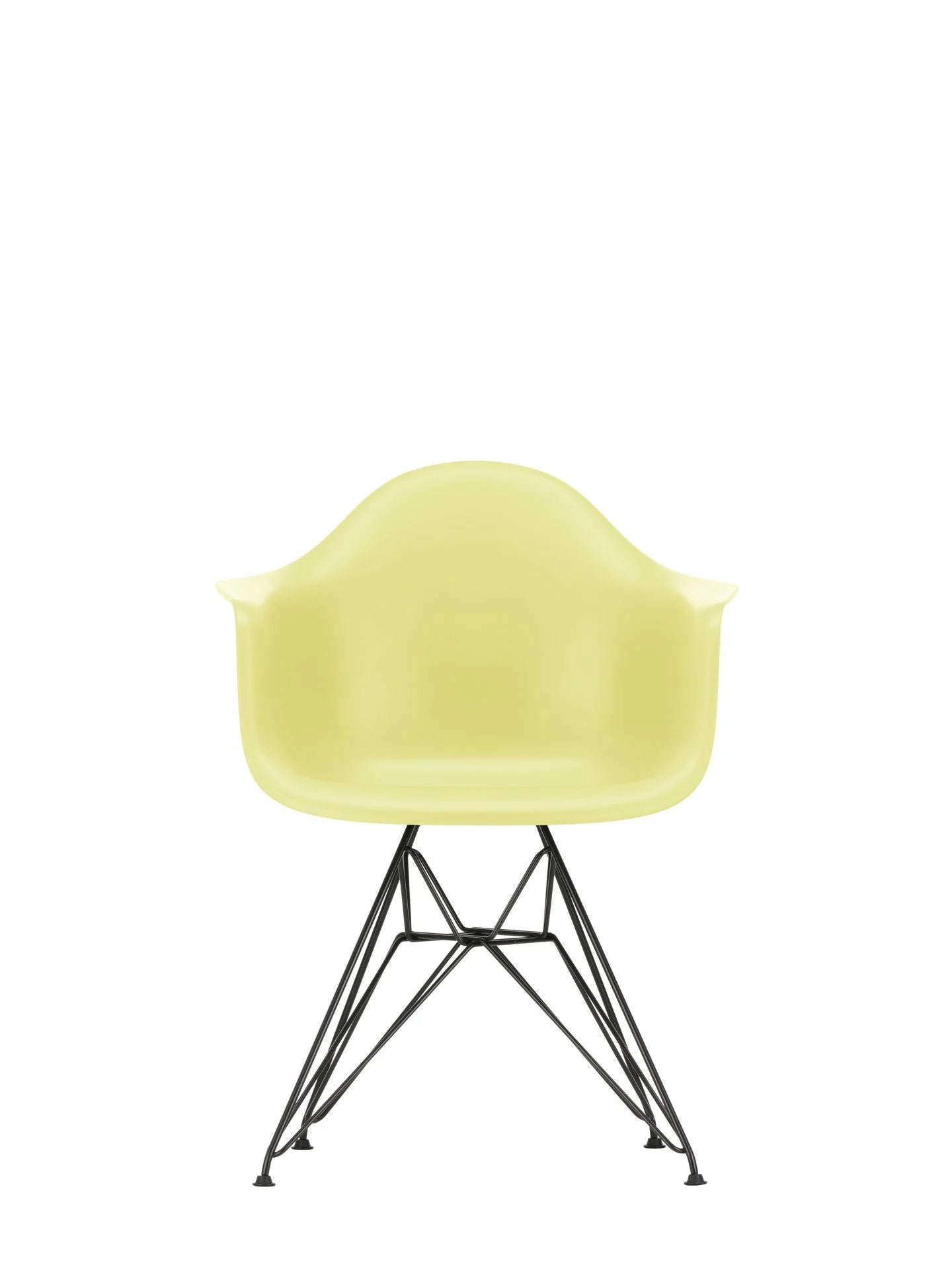 vitra Eames Plastic Armchair DAR RE - zwart onderstel - citron RE