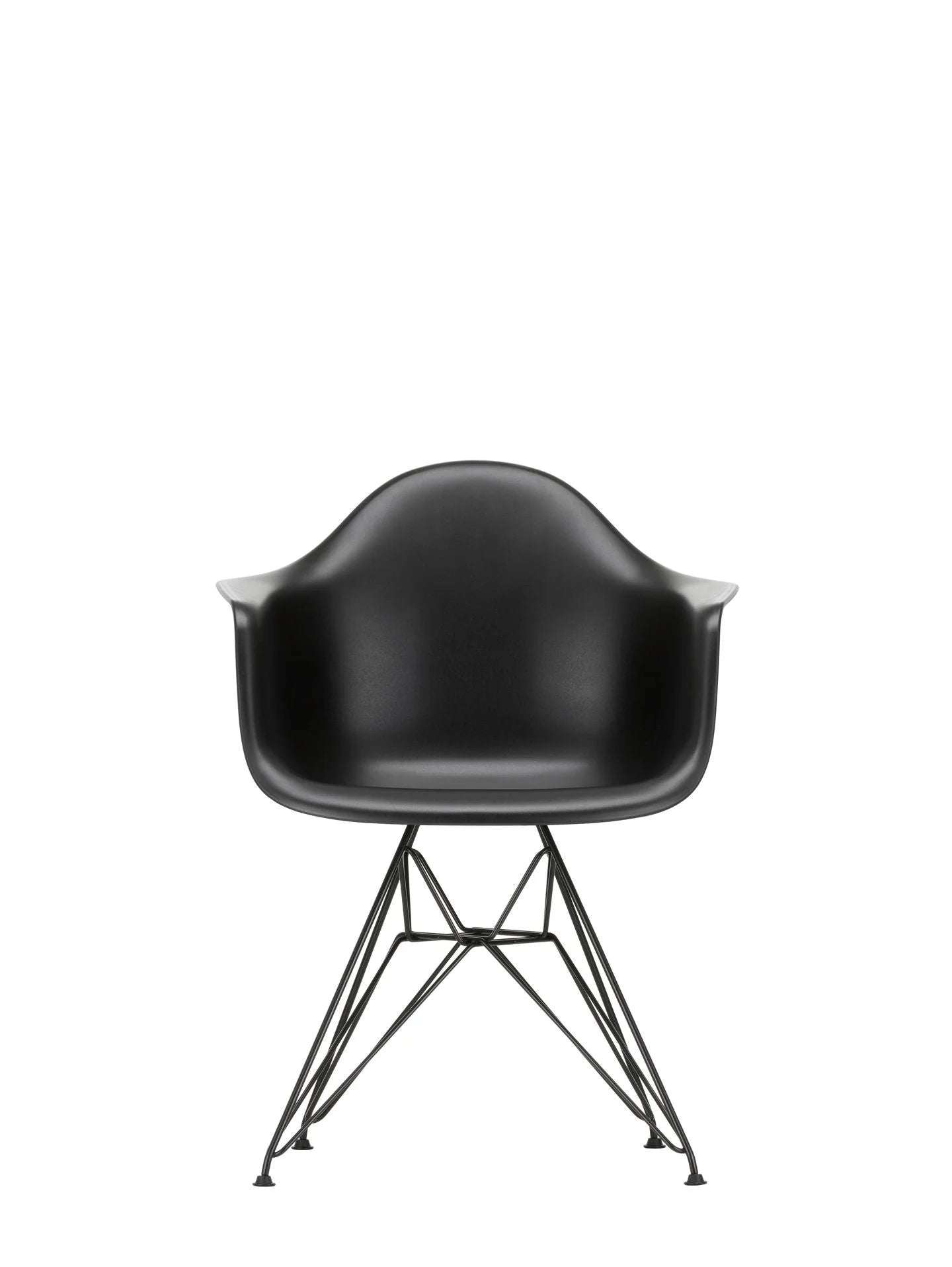 vitra Eames Plastic Armchair DAR RE - zwart onderstel - deep black RE