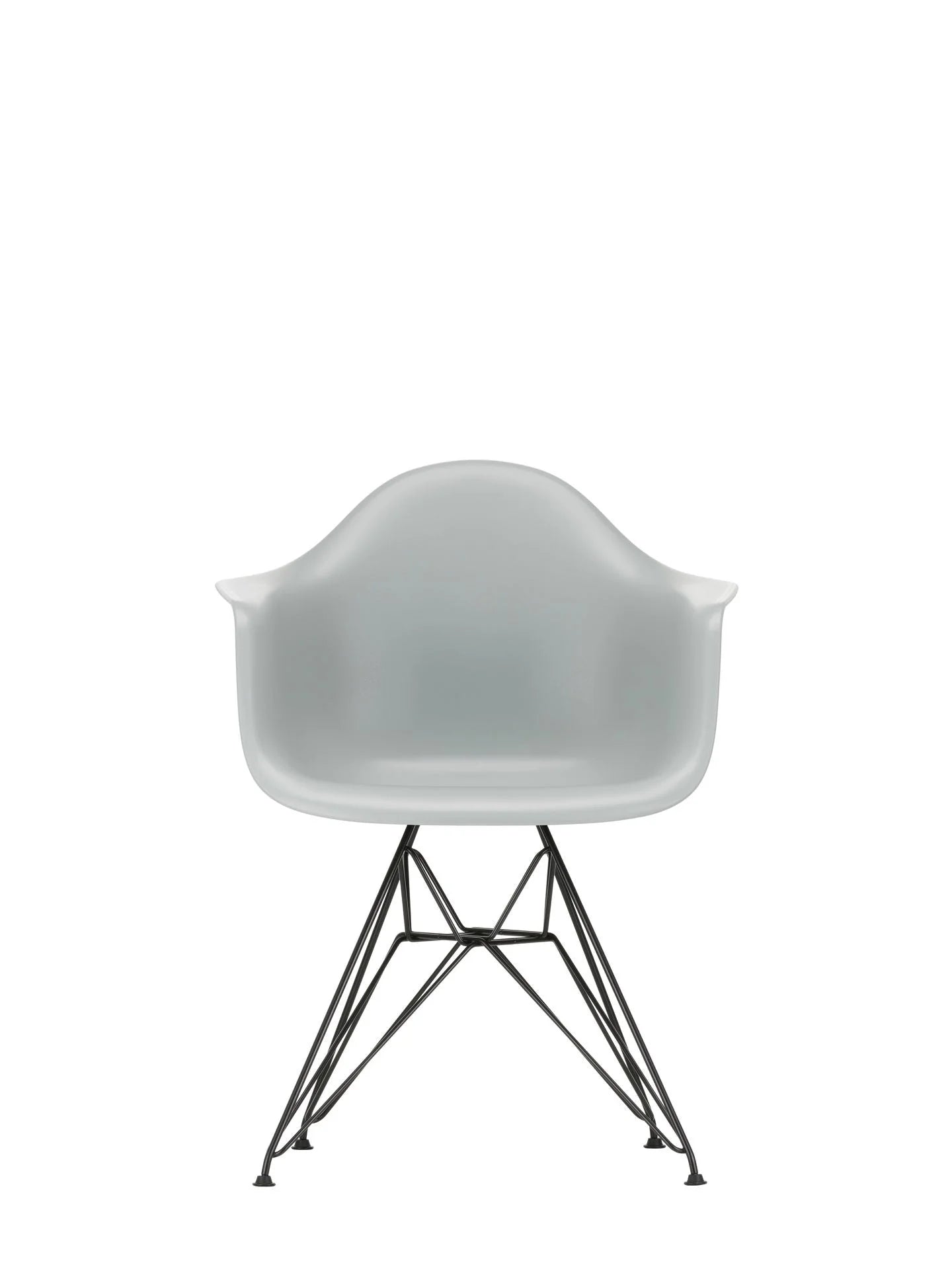 vitra Eames Plastic Armchair DAR RE - zwart onderstel - Light Grey RE