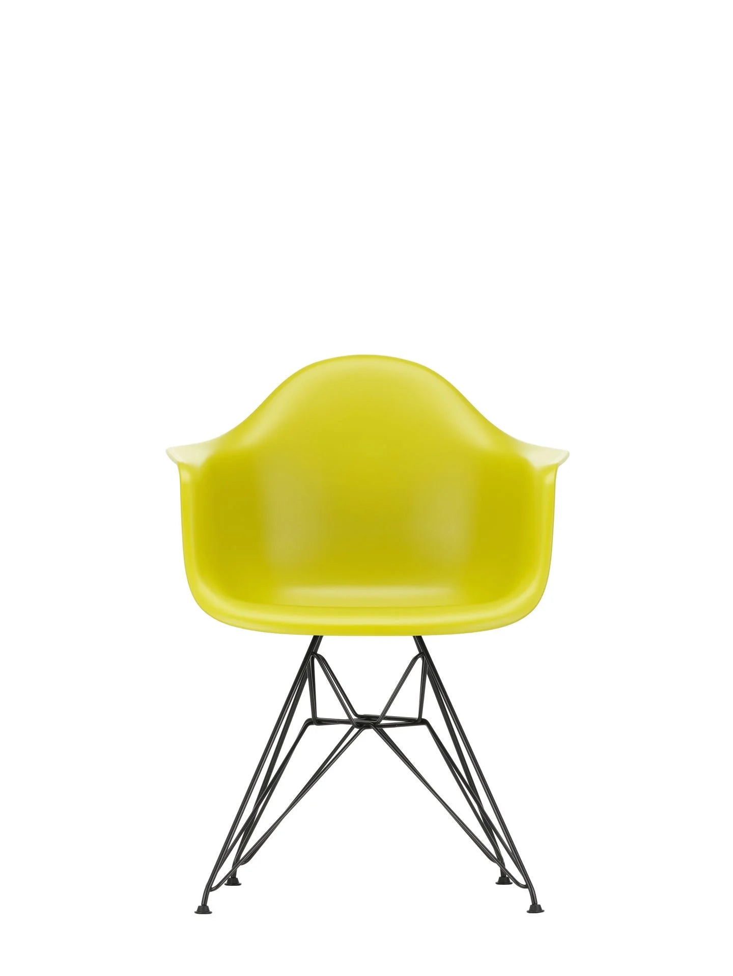 vitra Eames Plastic Armchair DAR RE - zwart onderstel - mustard RE