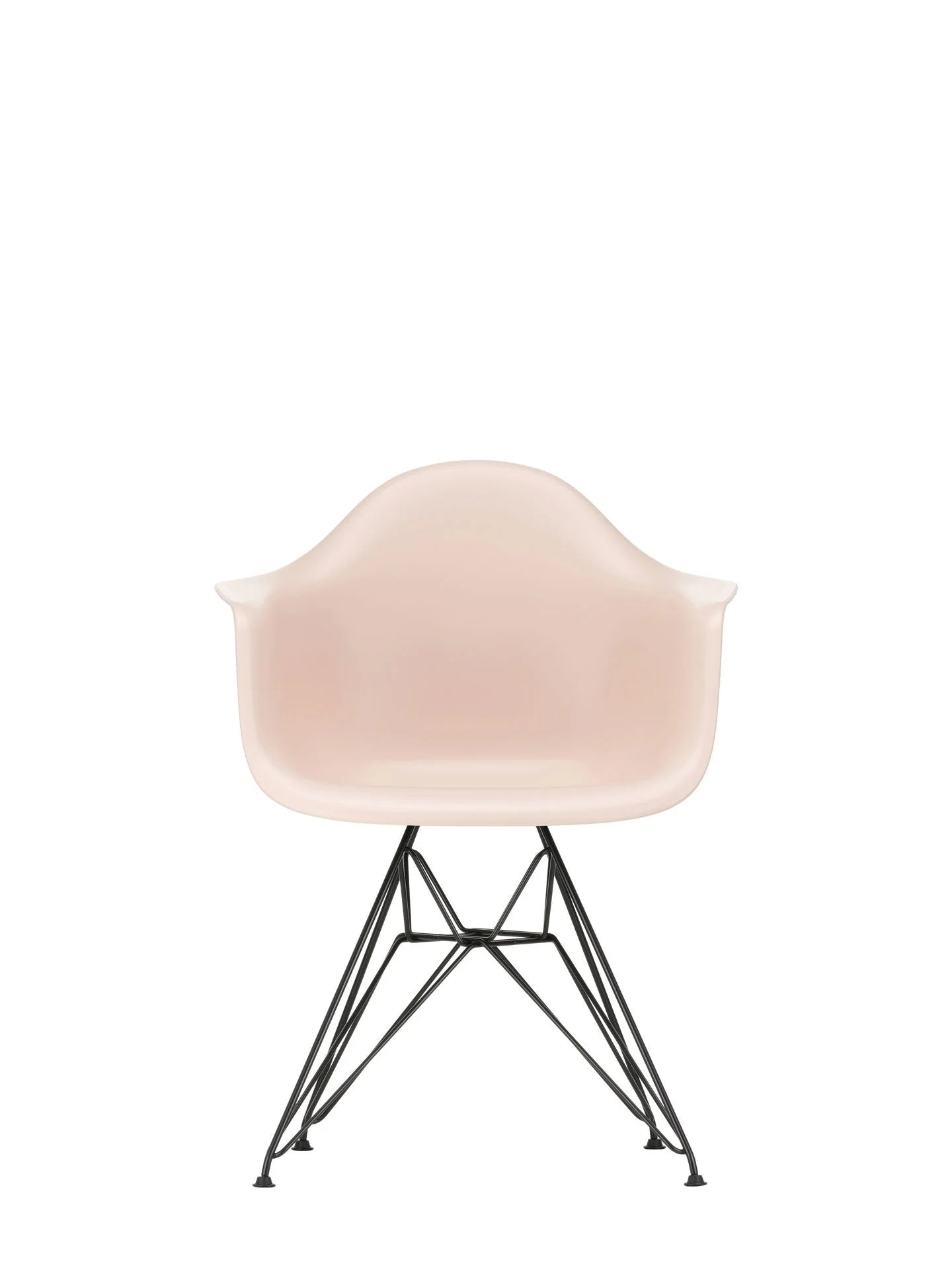 vitra Eames Plastic Armchair DAR RE - zwart onderstel - pale rose RE