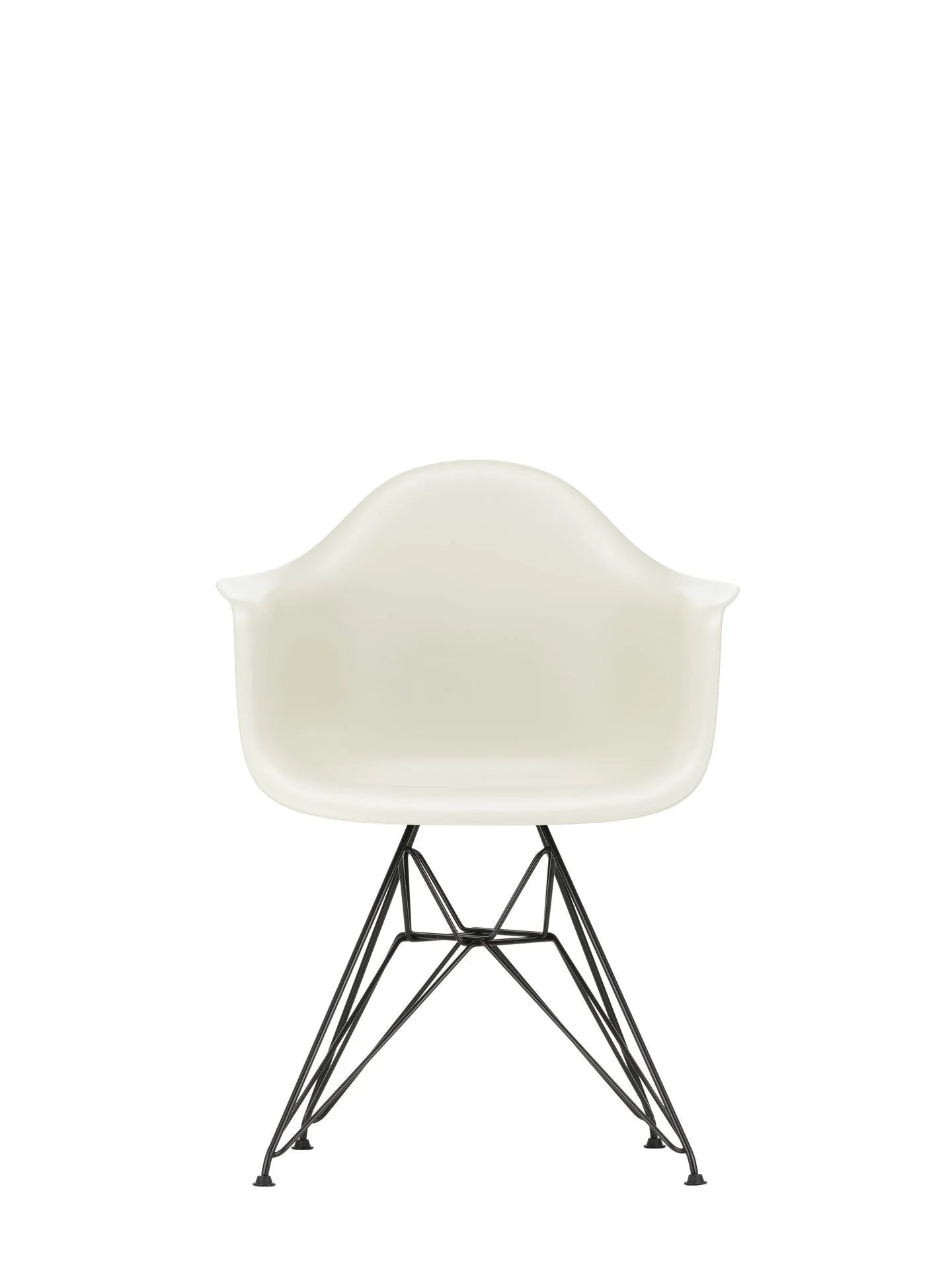vitra Eames Plastic Armchair DAR RE - zwart onderstel - pebble RE