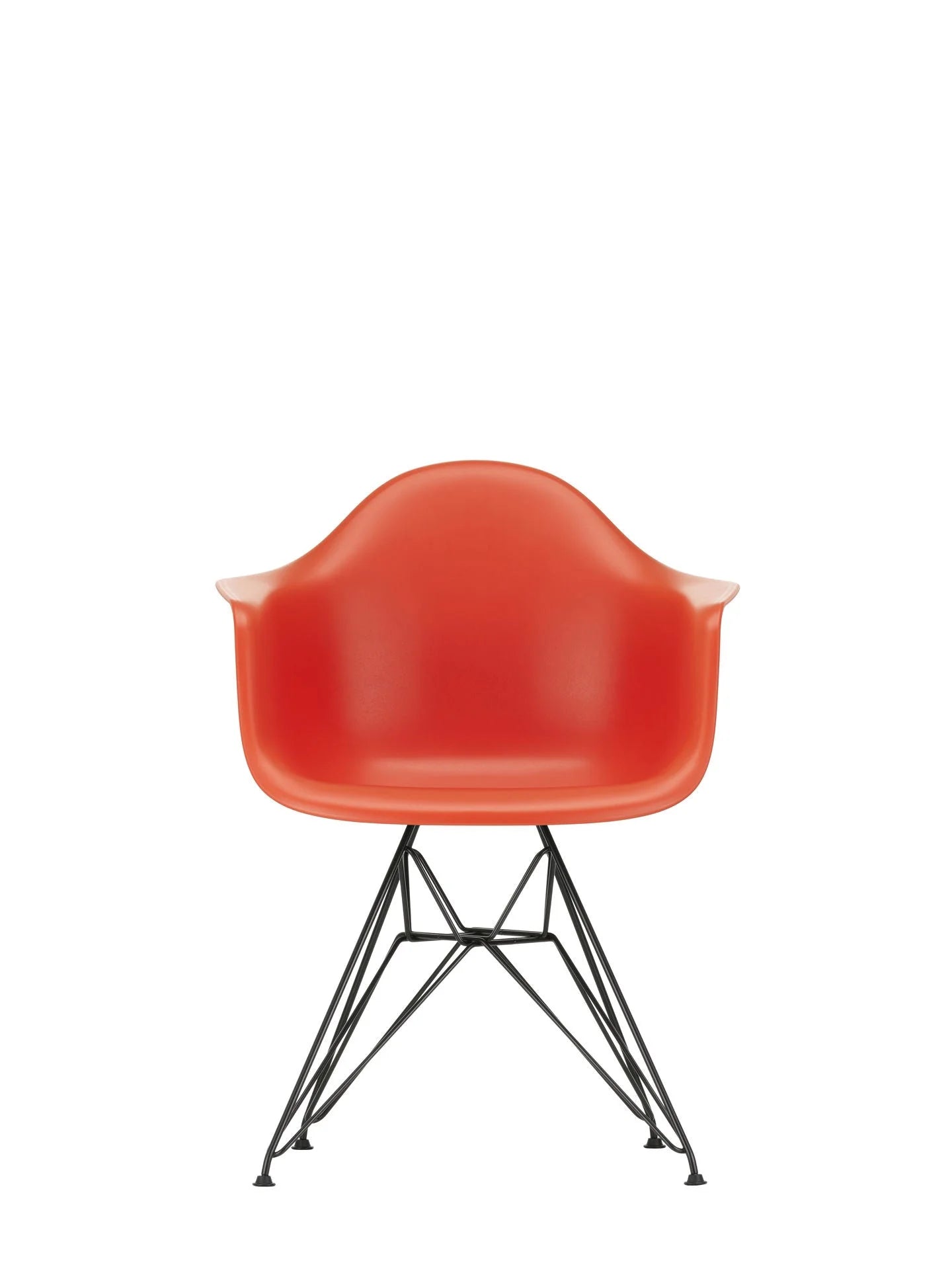 vitra Eames Plastic Armchair DAR RE - zwart onderstel - poppy red RE