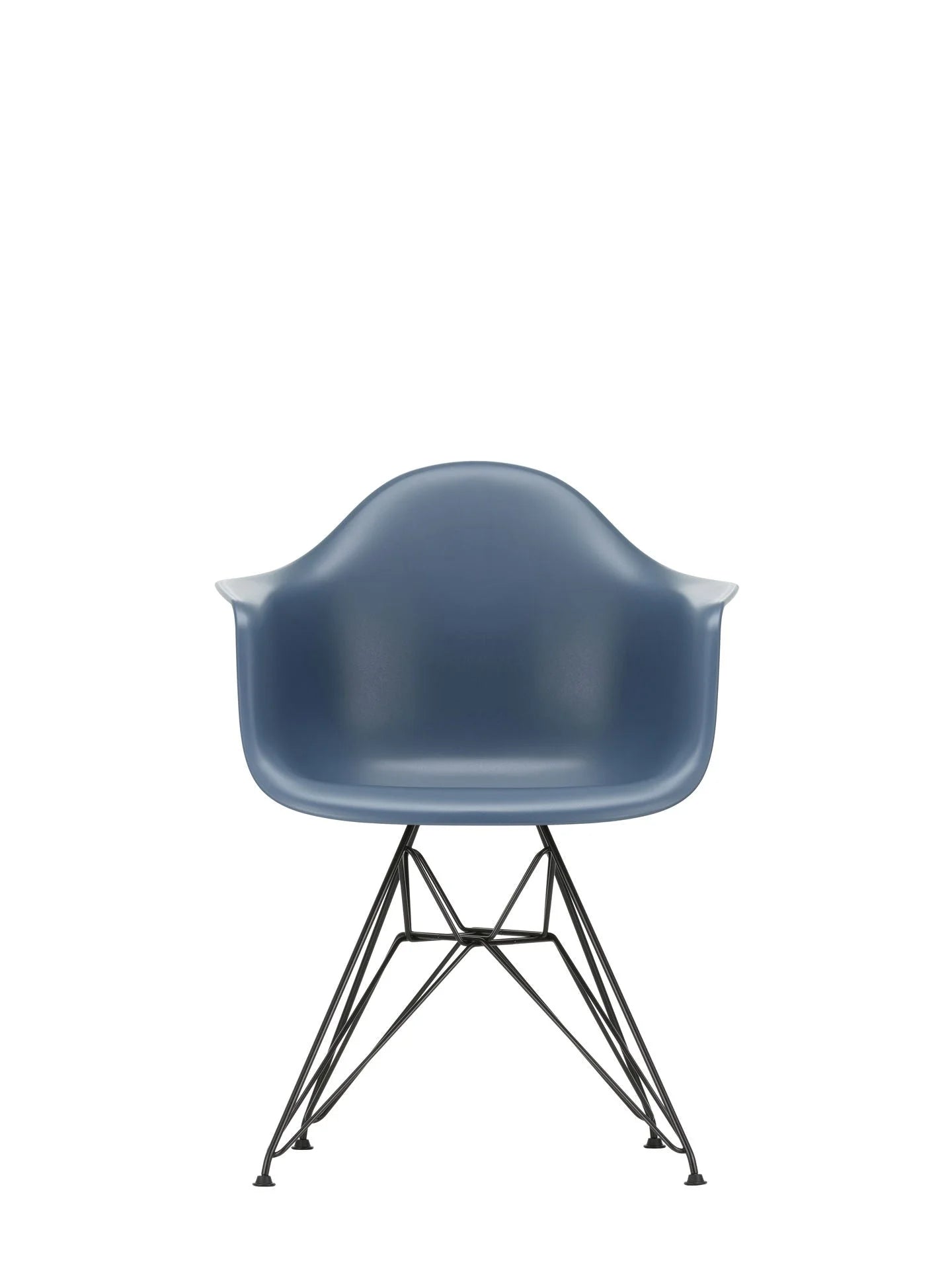 vitra Eames Plastic Armchair DAR RE - zwart onderstel - sea blue RE