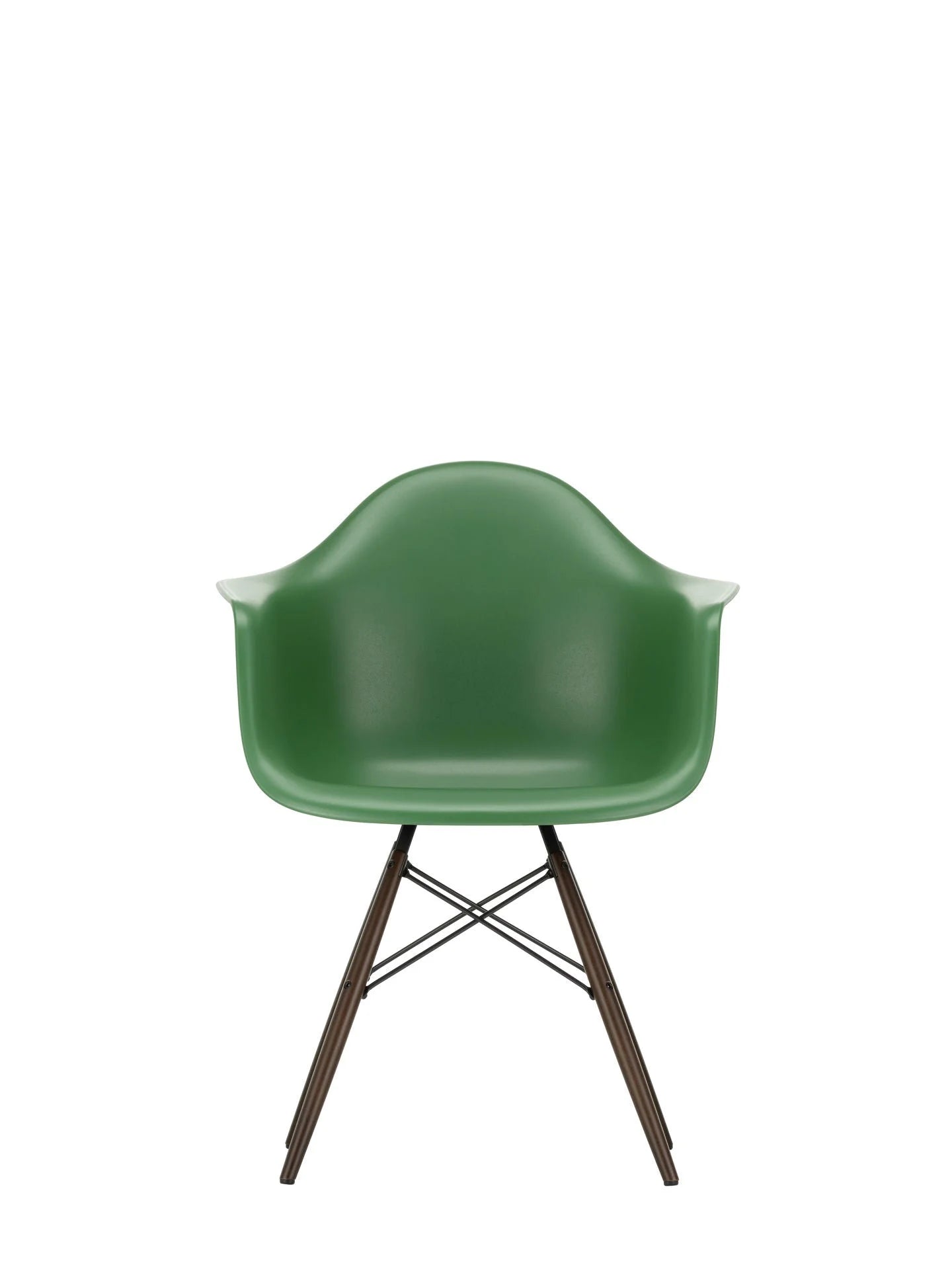 vitra Eames Plastic Armchair DAW RE - esdoorn donker onderstel - Emerald RE
