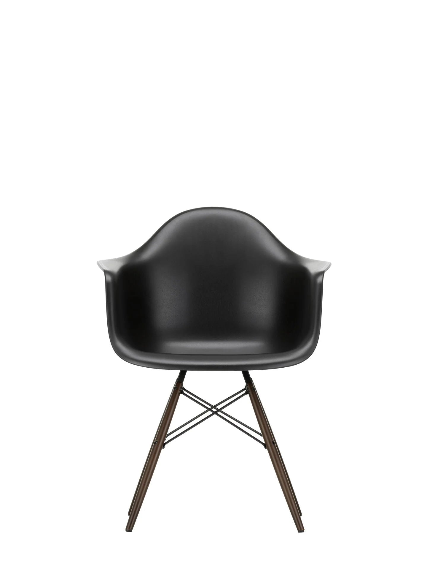 vitra Eames Plastic Armchair DAW RE - esdoorn donker onderstel - deep black RE