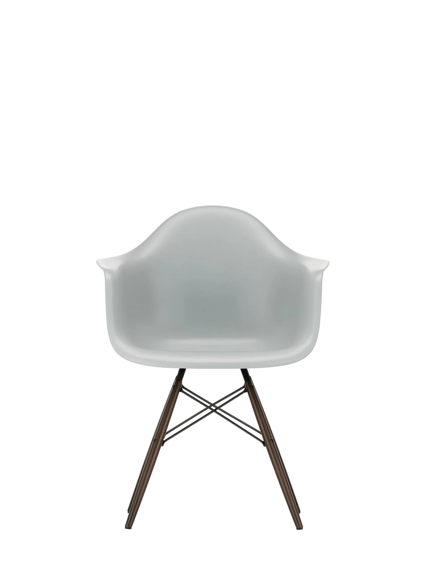 vitra Eames Plastic Armchair DAW RE - esdoorn donker onderstel - Light Grey RE