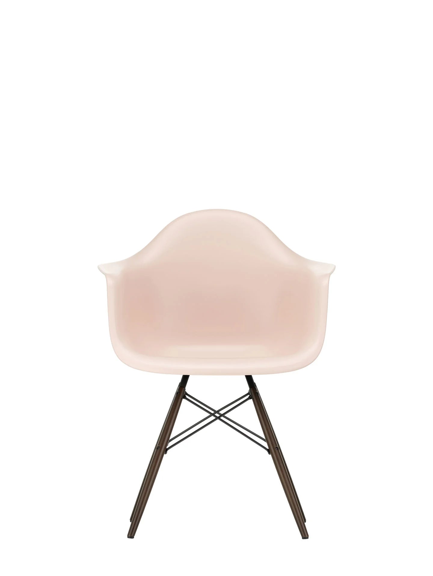 vitra Eames Plastic Armchair DAW RE - esdoorn donker onderstel - pale rose RE