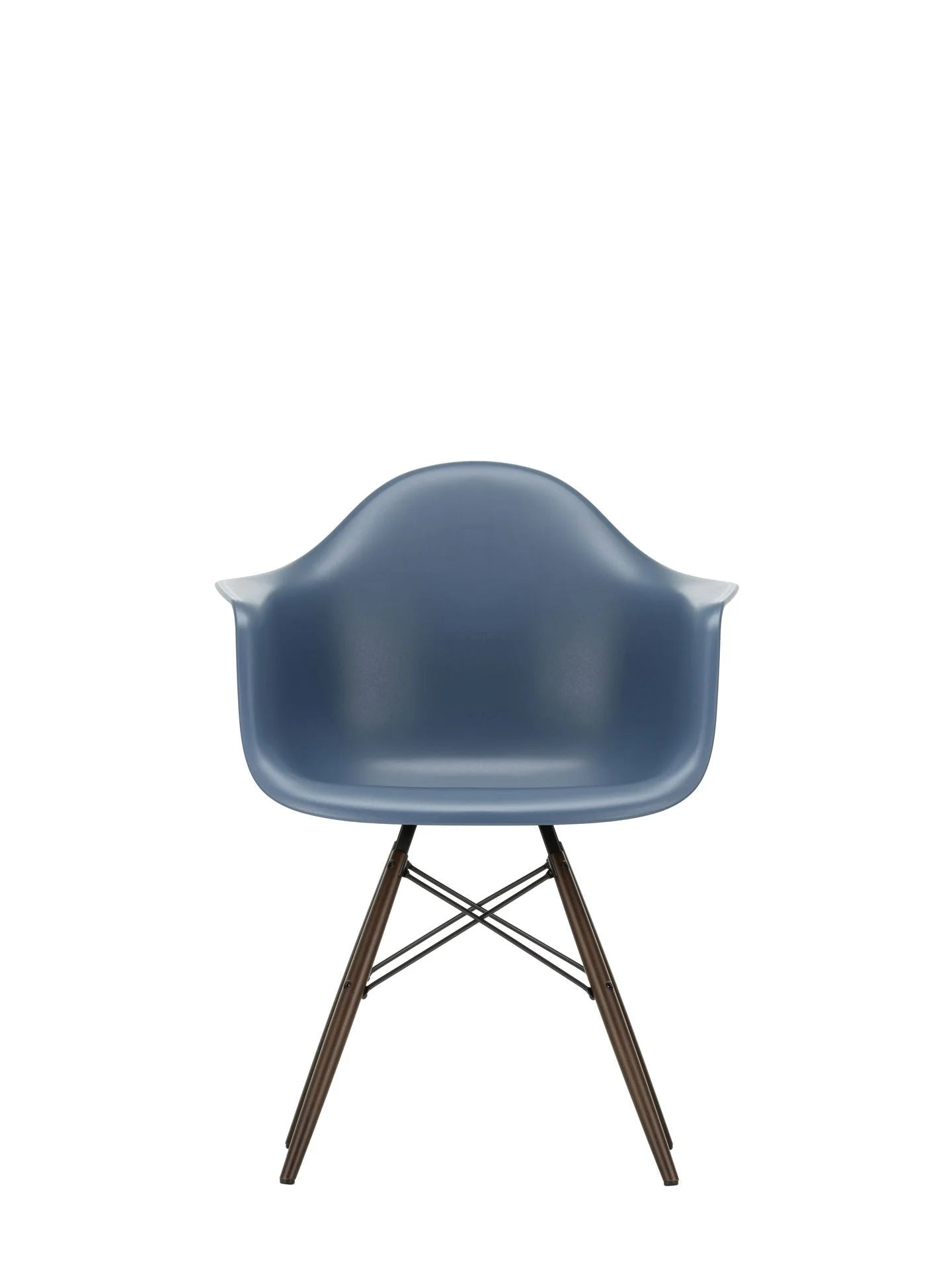 vitra Eames Plastic Armchair DAW RE - esdoorn donker onderstel - sea blue RE